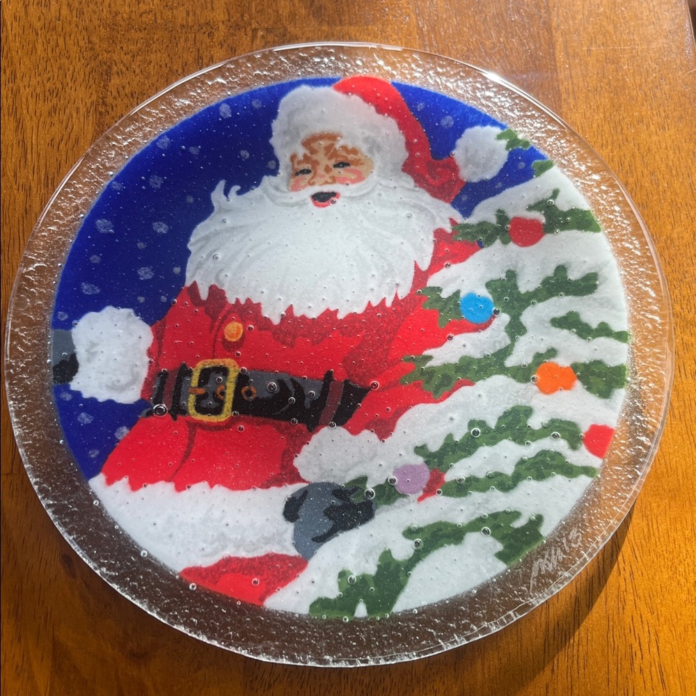 PEGGY KARR fused glass plate